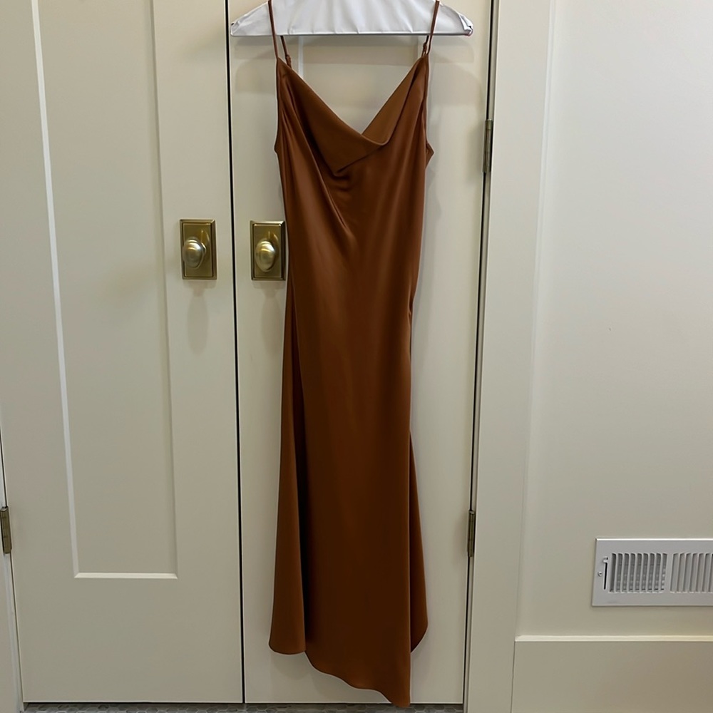 Jonathan Simkhai Nellie Draped Satin-crepe midi slip dress